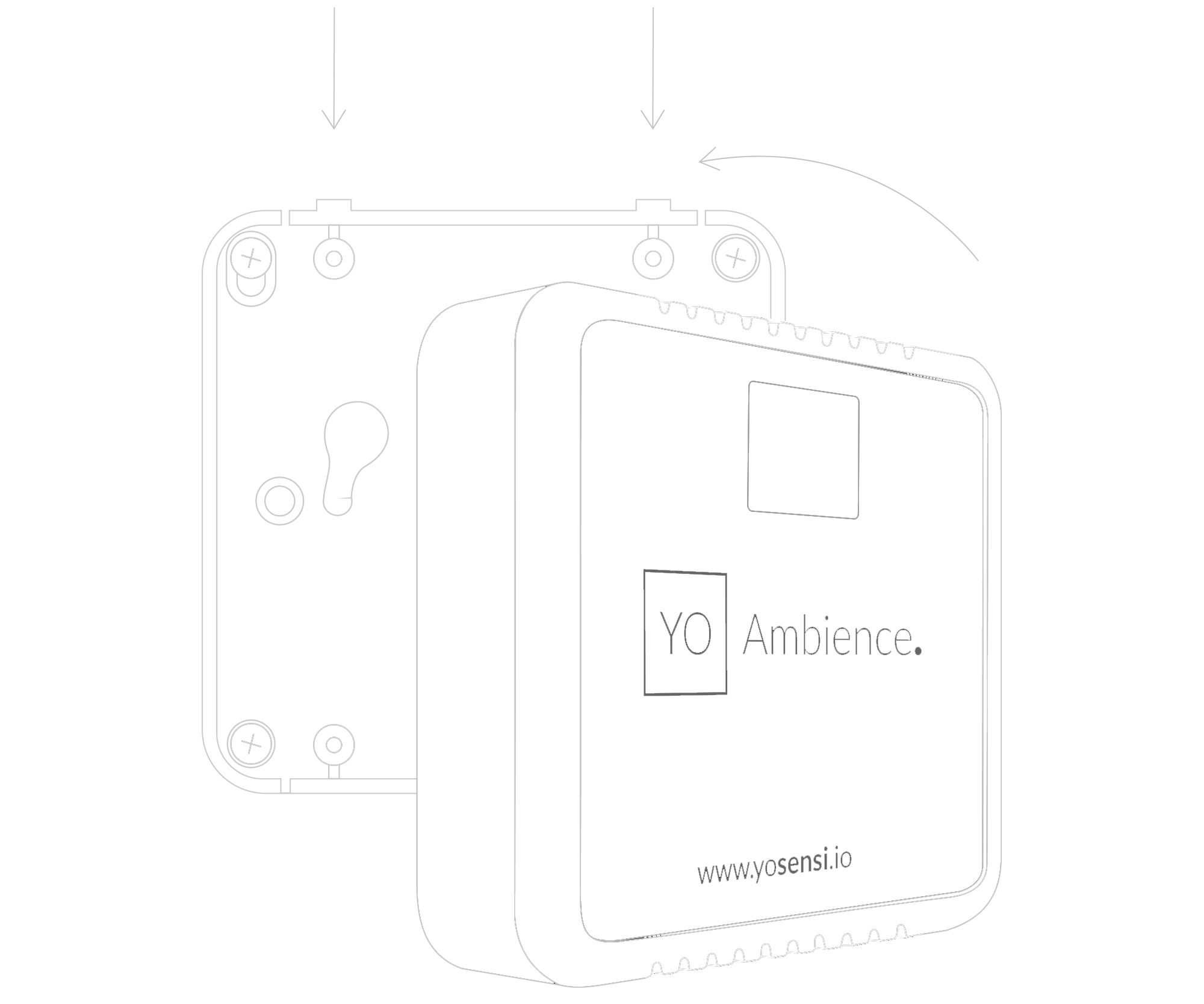 Placing device on the wall