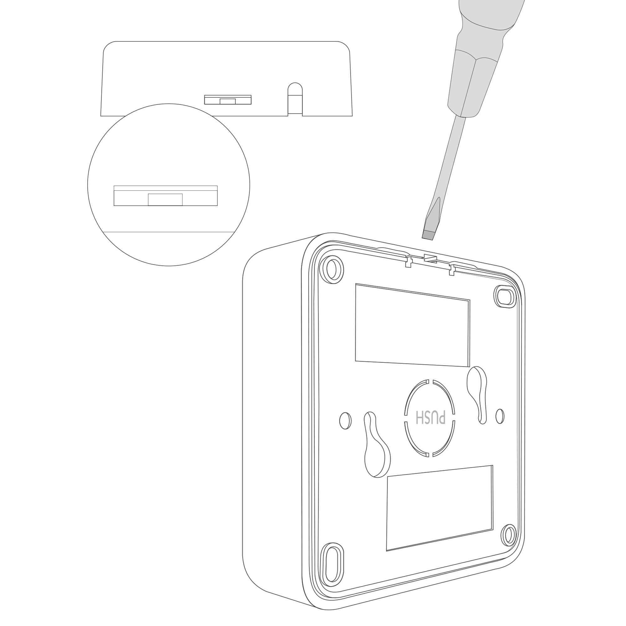 Opening the enclosure of the device
