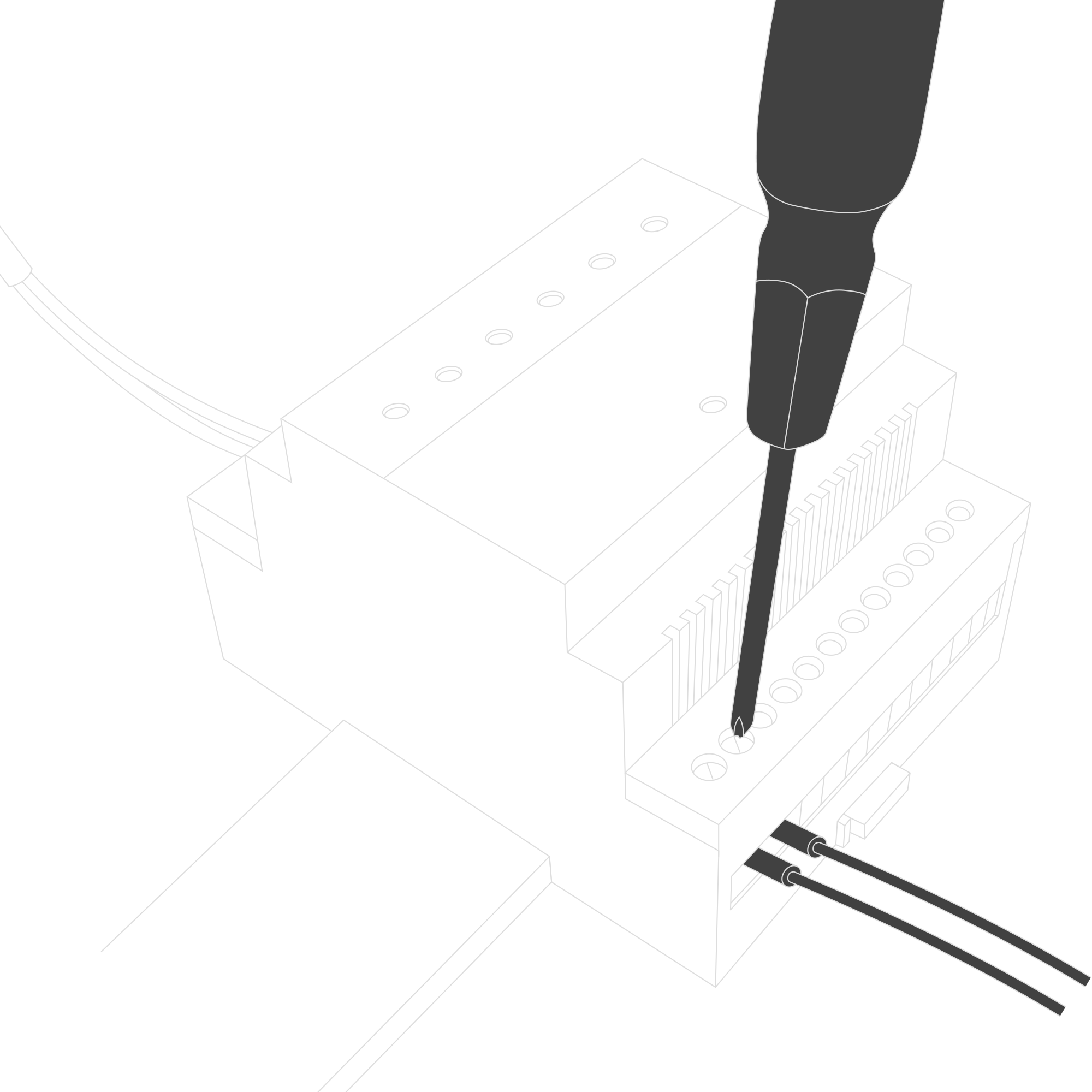 Input cable passing through the cable gland instructions