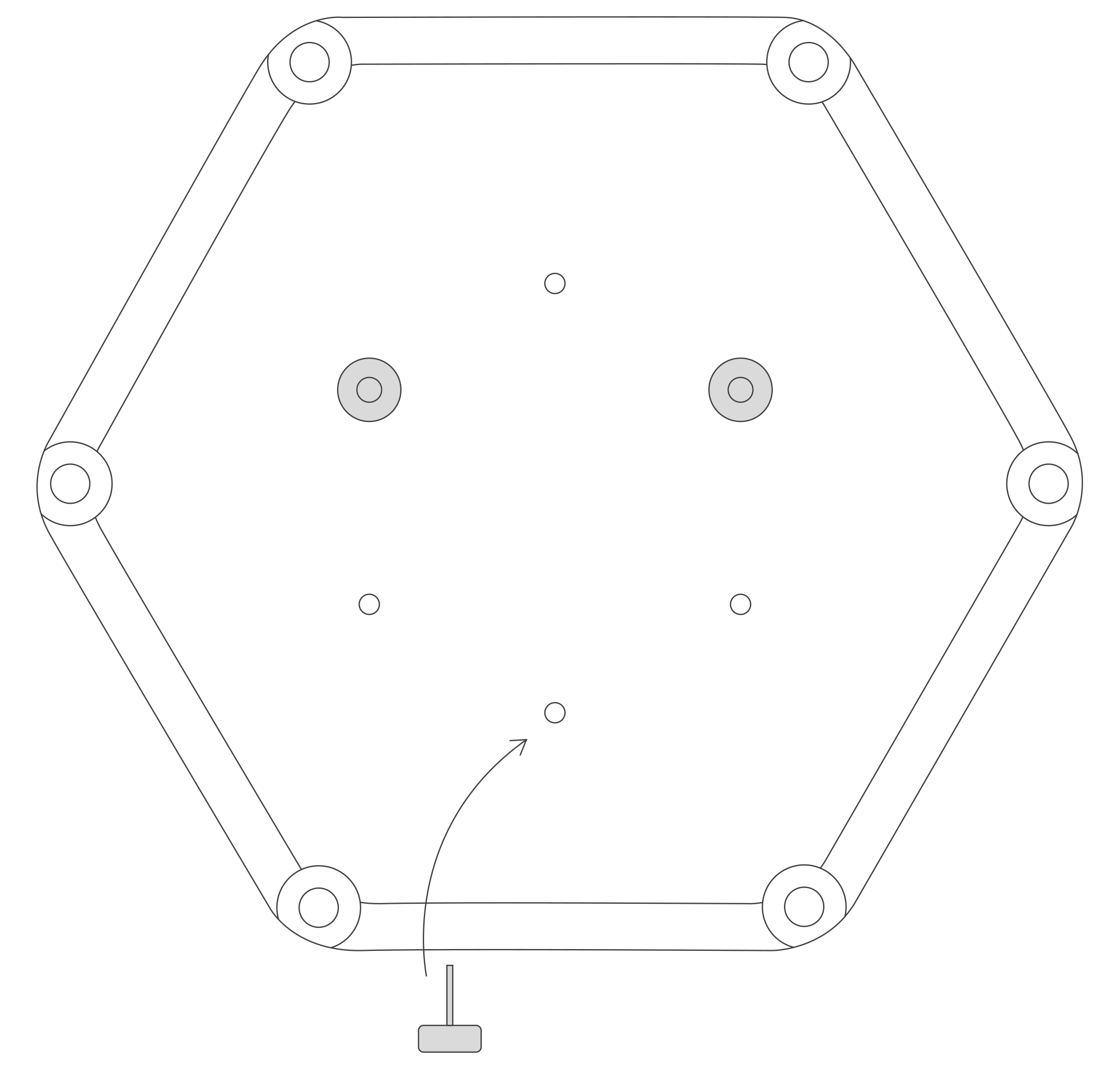 Screw the mounting nuts into the device for a wall installation