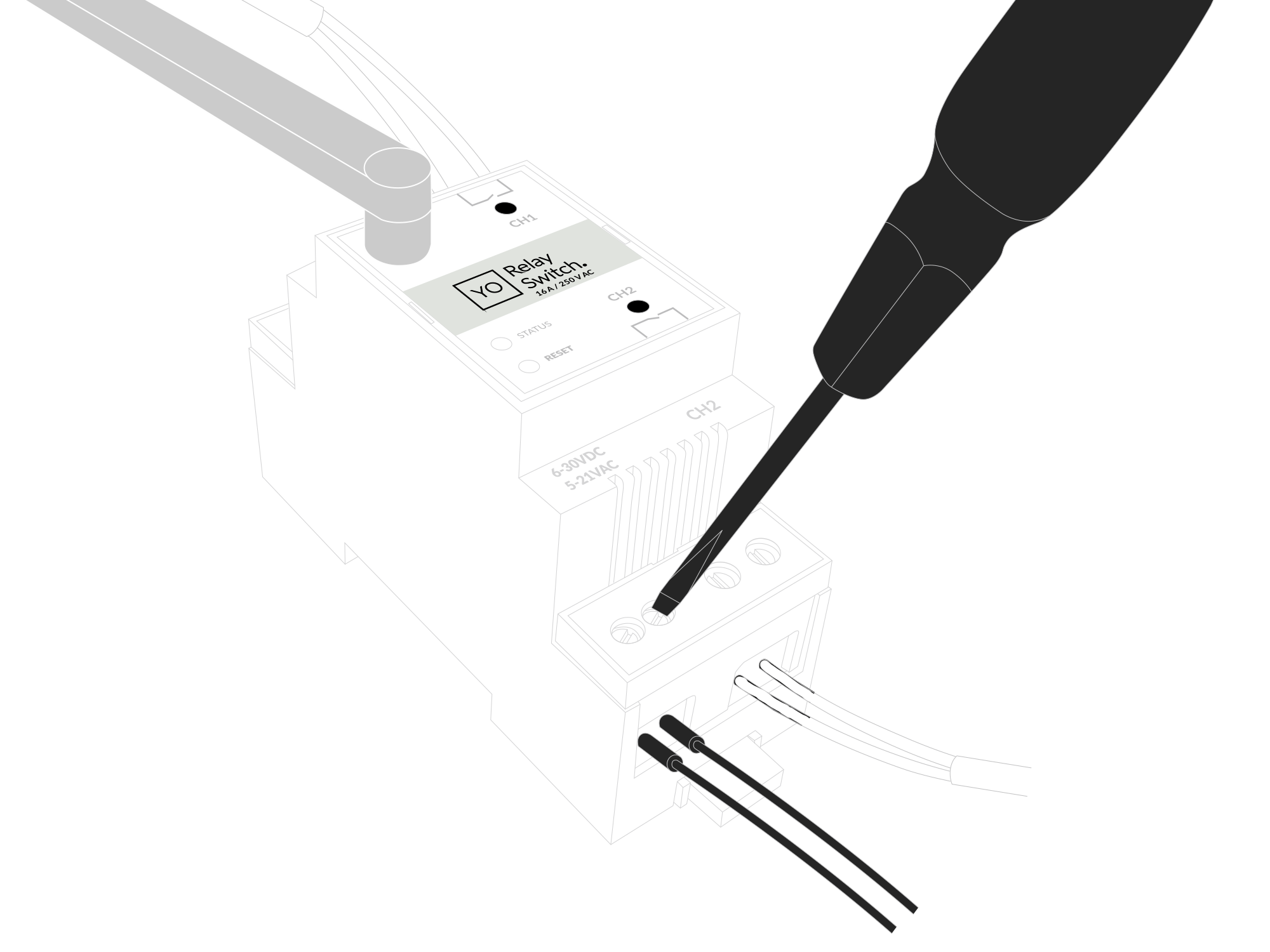 Connecting power supply to the device