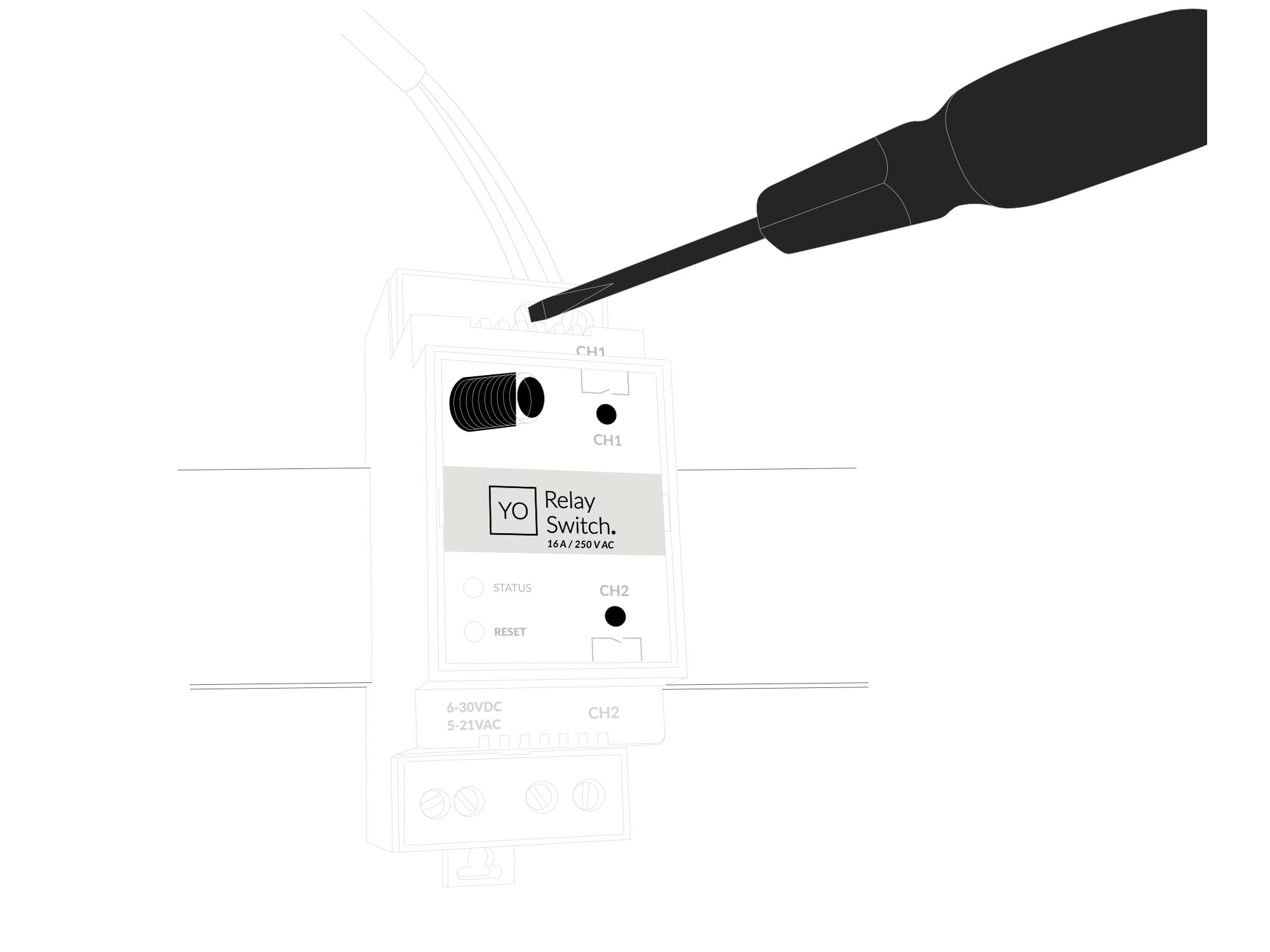 Connecting communication wires to device terminal blocks