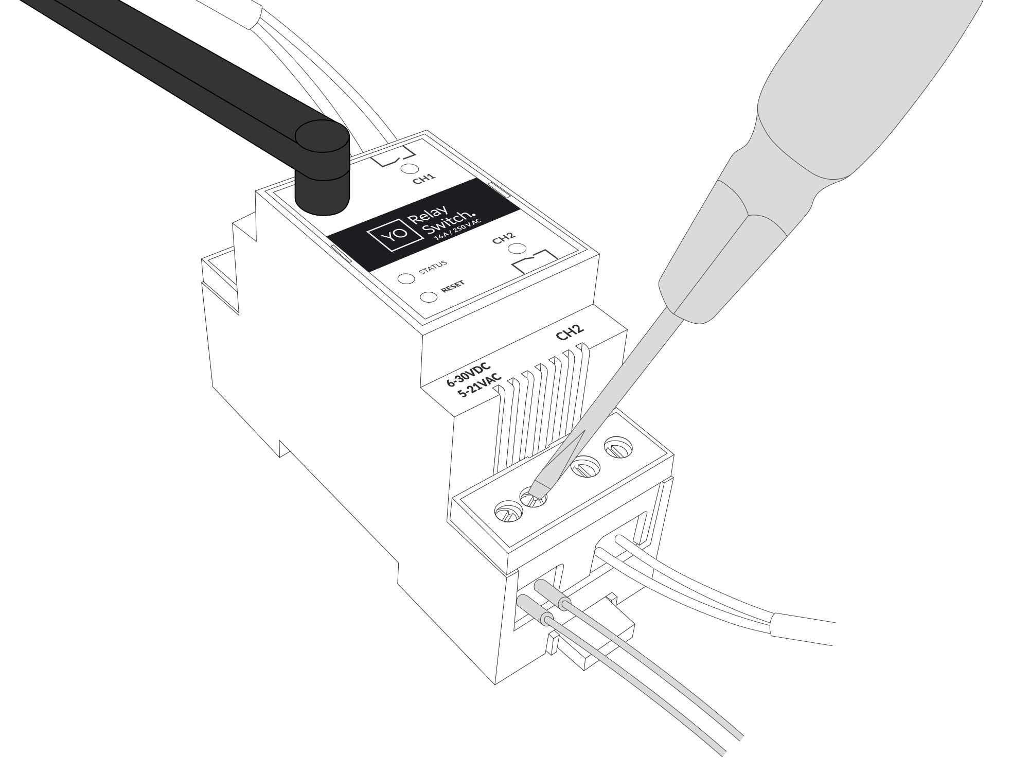 Connecting power supply to the device