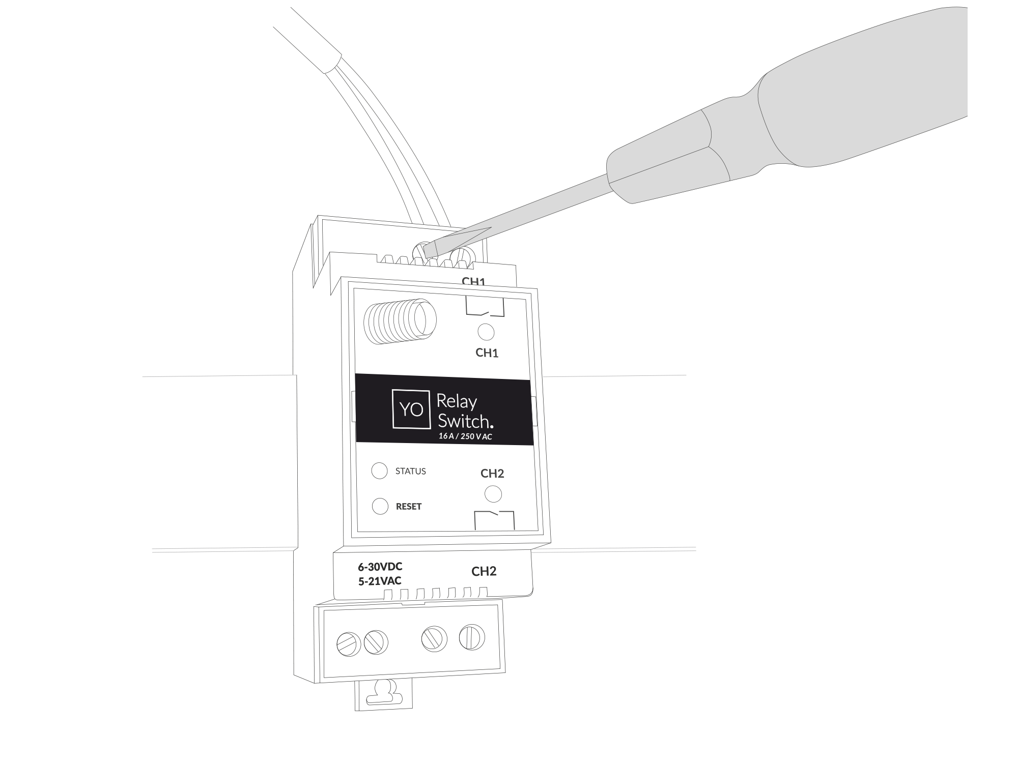 Connecting communication wires to device terminal blocks