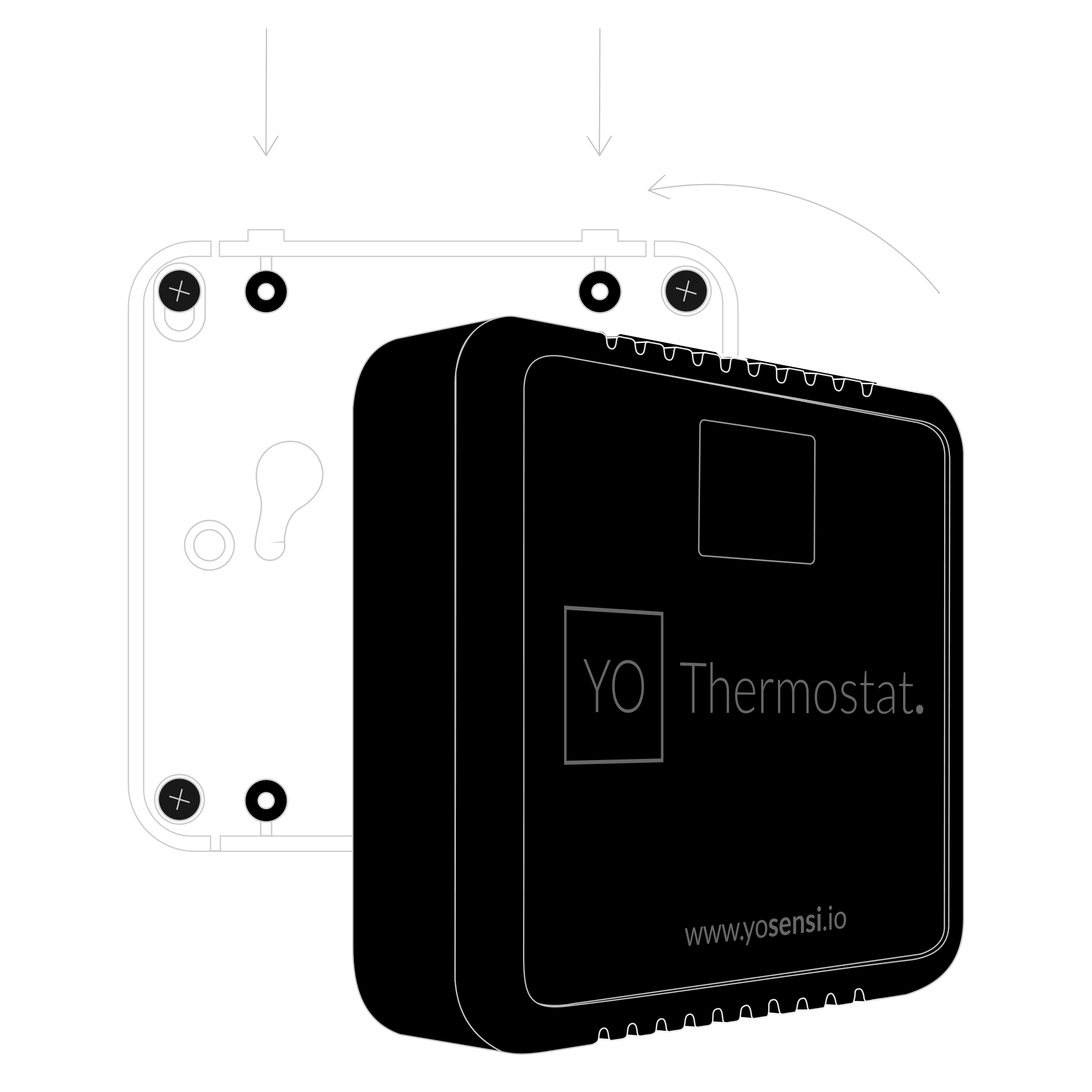 Placing device on the wall