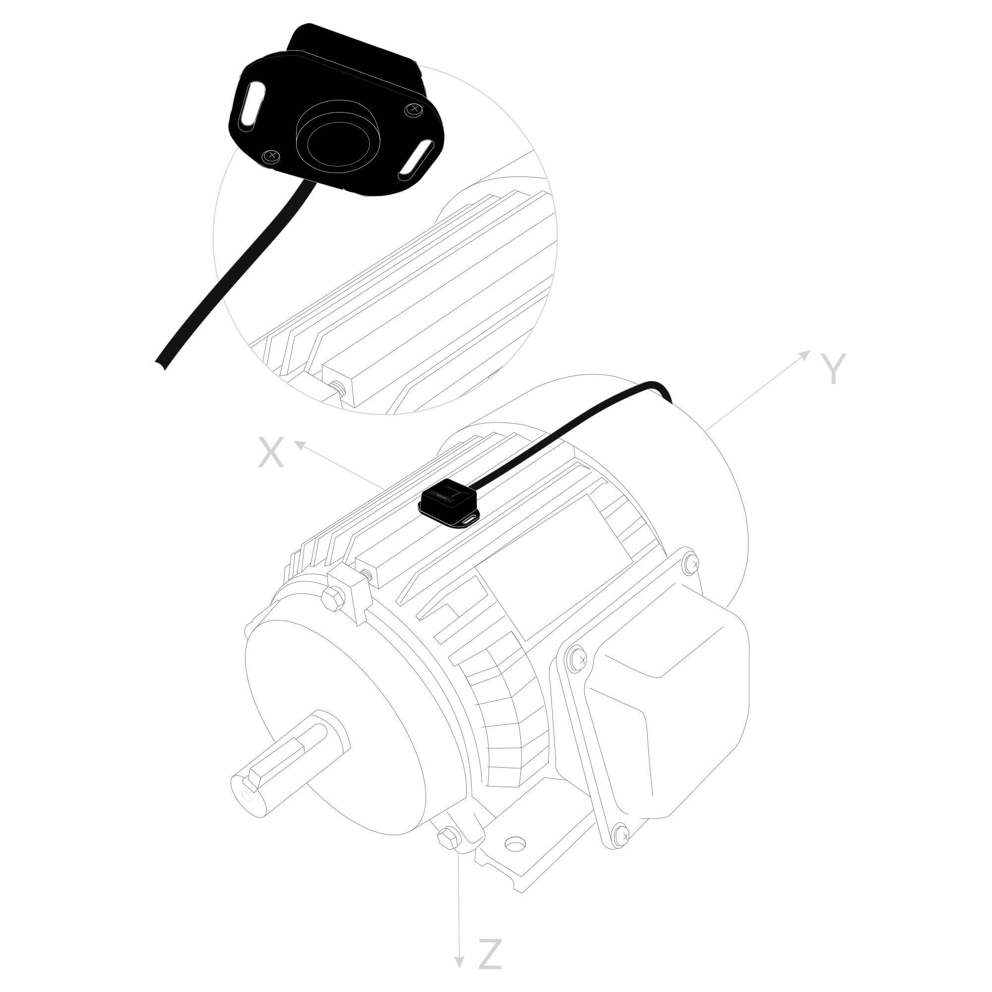 Magnet mounting view