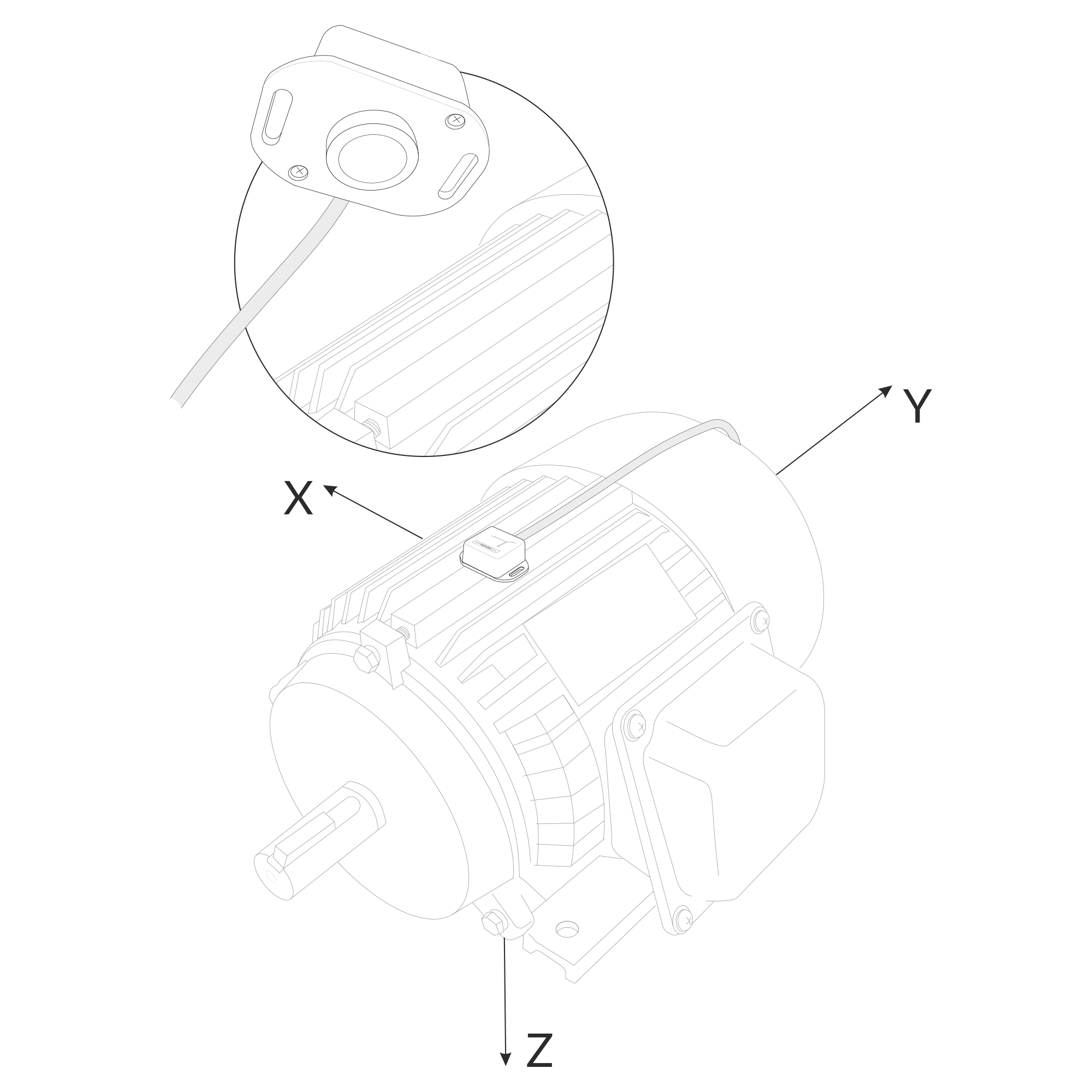 Magnet mounting view